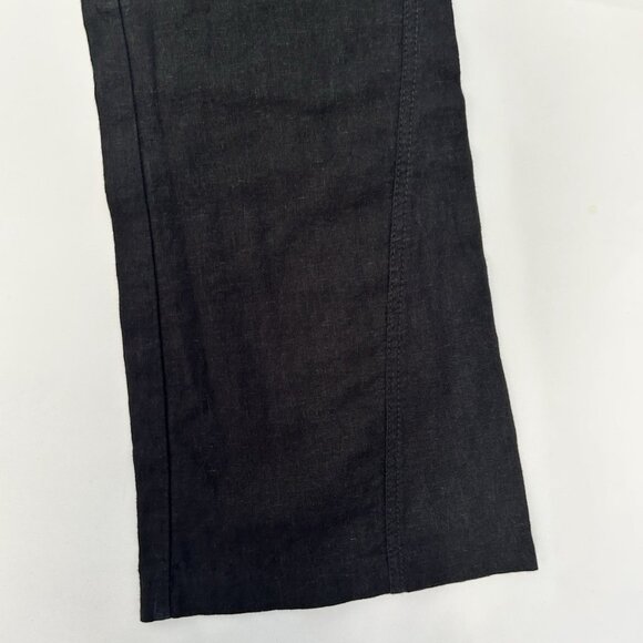 Roxy Oceanside Beach Pant Linen Blend Black Lounge Pants Womens Size Small Flowy - Picture 5 of 13